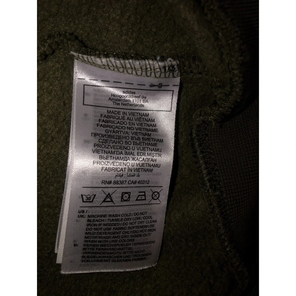 Adidas Originals Circle Logo‎ Hoodie Men's S Olive  Green